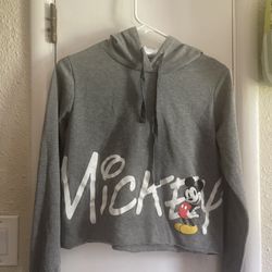 crop top hoodie -Mickey mouse