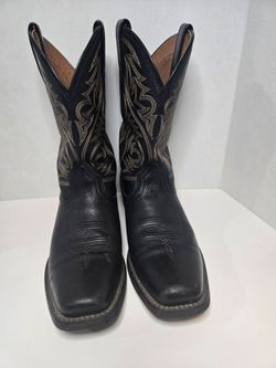 Ariat Men's Heritage Black Leather Square Toe Boots - Size 10.5 D
