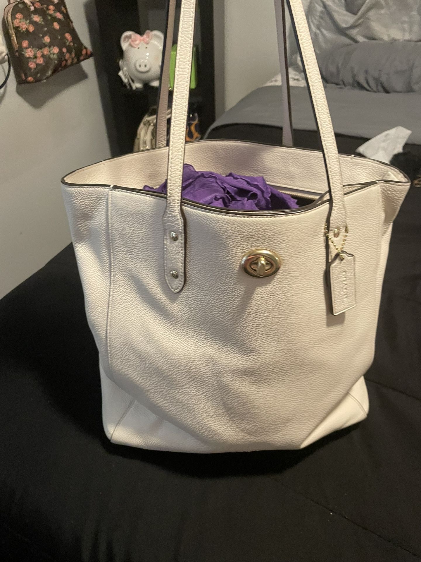 Coach Cream Tote Large