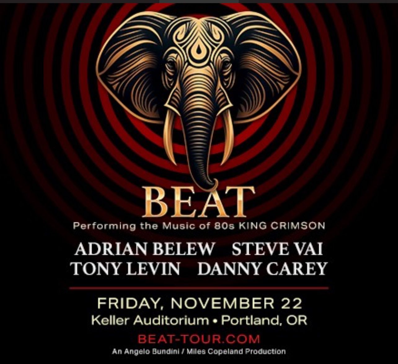 BEAT at Portland Keller Auditorium Friday Nov 22