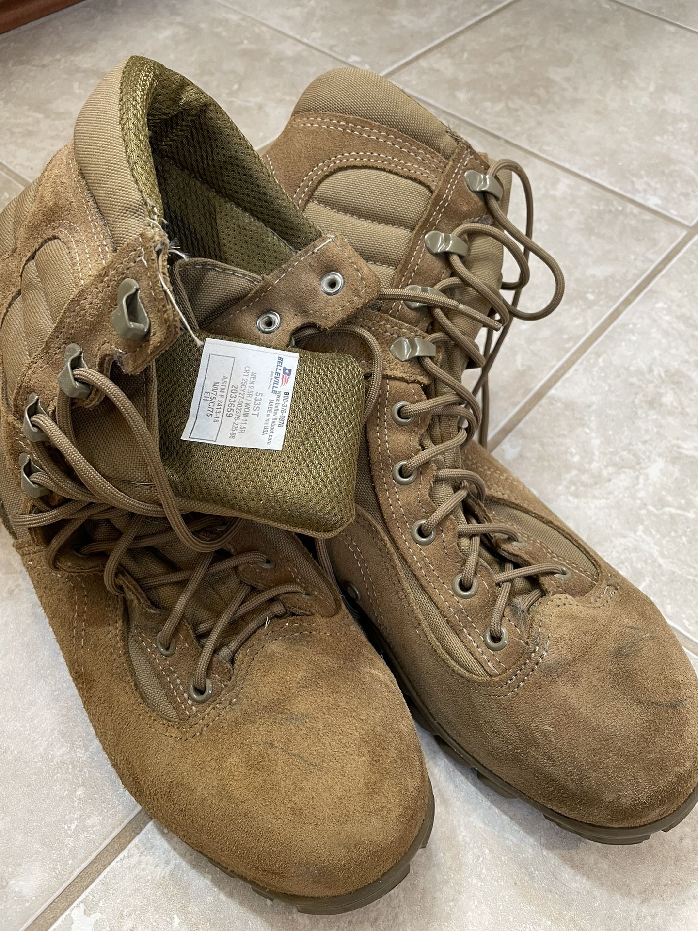 Men’s Belleville hot weather Boots 9.5R