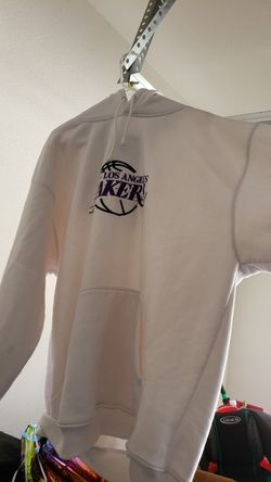 White and purple stitched Lakers hoodie never used