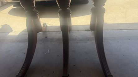 Antique dining table with 6 chairs
