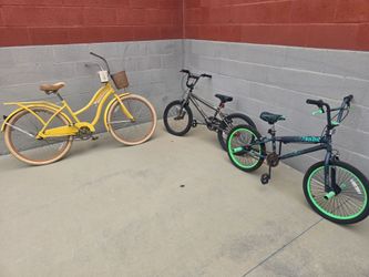 3- Bikes 2-kids- 1-woman's or what ever gender you are!!