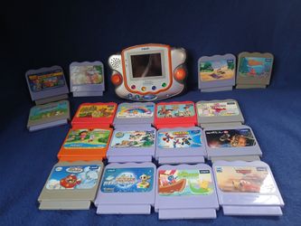 Vintage VTech Pocket Learning System Bundle, tested and WORKS, with 17 games