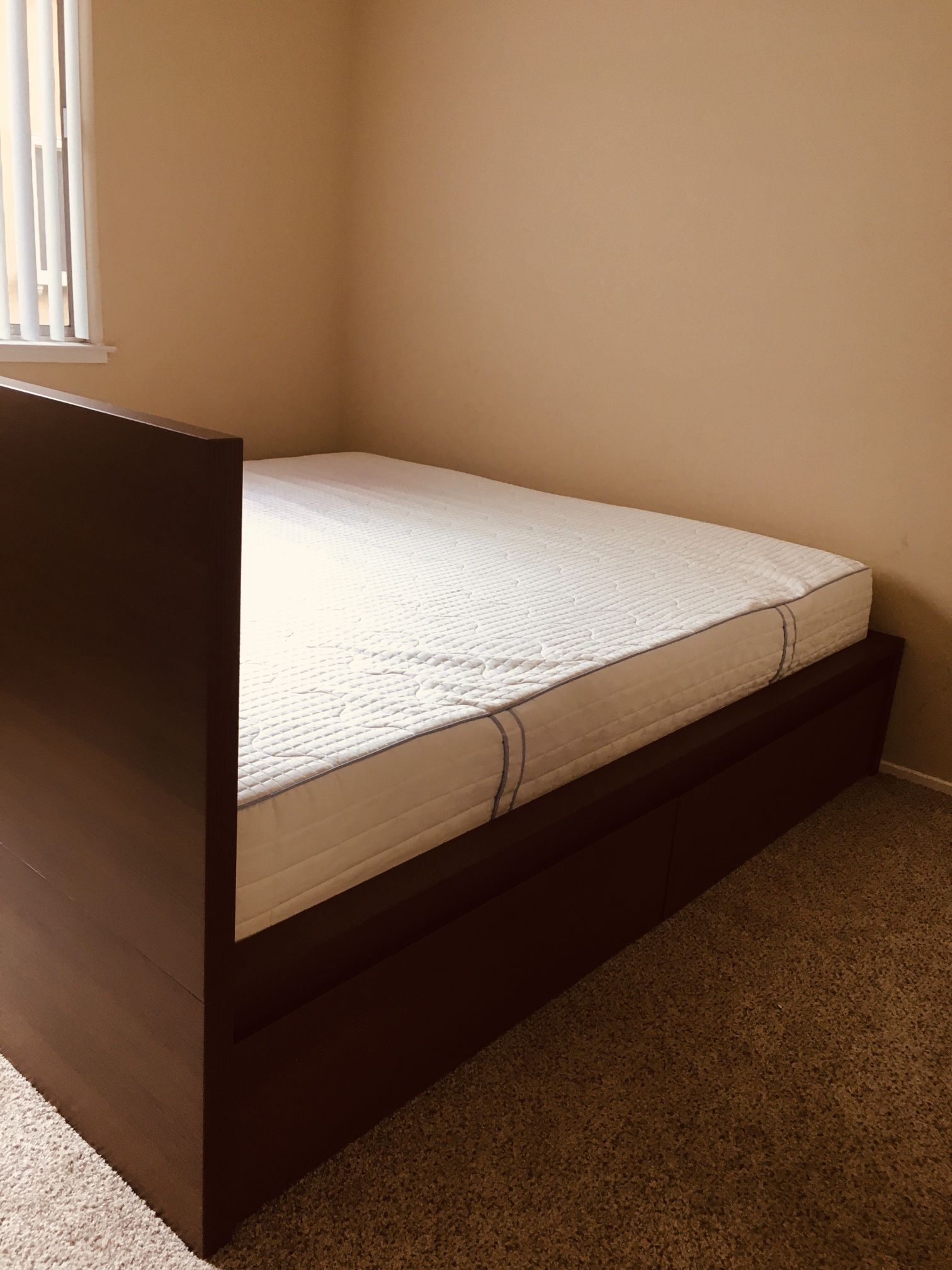 IKEA Malm King Bed Frame And Mattress Bought 3 Months Back
