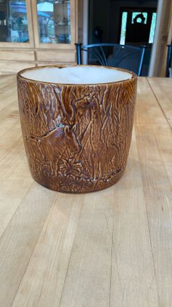 Duncan Ceramic Giraffe And Zebras Planter