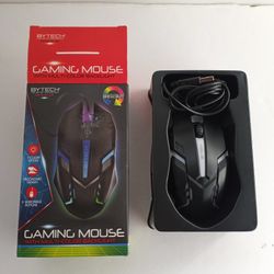 Bytech Gaming Mouse RGB Backlight Wired USB, New Open Box