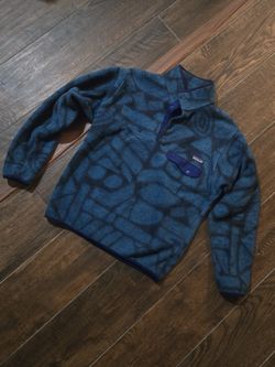 Patagonia Men's Synchilla Blue Stone Fleece Snap T Pullover - Size Small