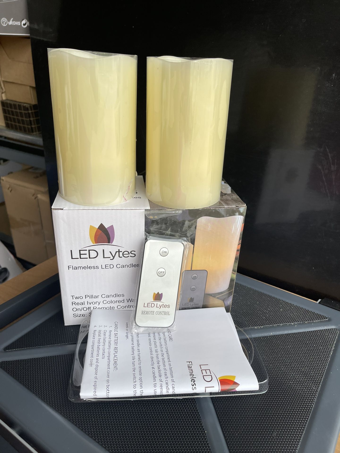 Flameless LED Candles Flickering Pillar, Battery Powered Remote Control Candle