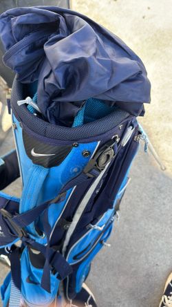 Nike Golf Bag Equa Flex Straps hybrid Blue Backpack W Rain Cover