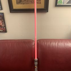 VINTAGE STAR WARS DARTH VADER / DARTH MAUL RED LIGHTSABER MASTER REPLICA LIMITED EDITION - WORKS WITH SOUND AND LIGHT!  GREAT PRESENT FOR DISNEY STAR 