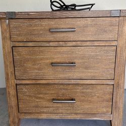 Wooden side tables 2 with USB port and outlets 