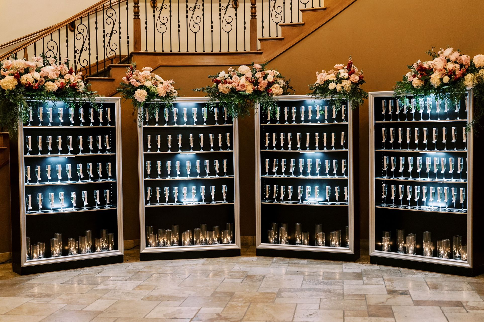 curio cabinet shelves, wedding display cabinets, picture memory shelves.