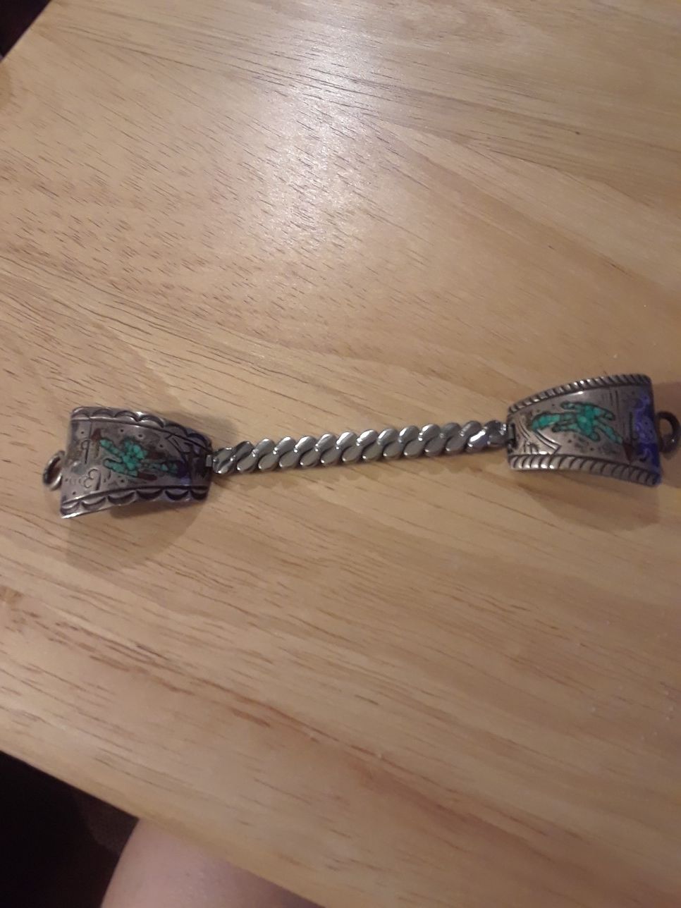 Sterling silver turquoise watch band