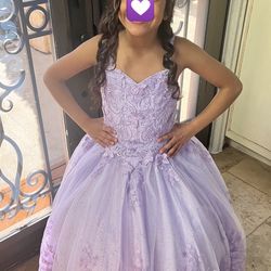 Mini Quinceañera Dress Purple 