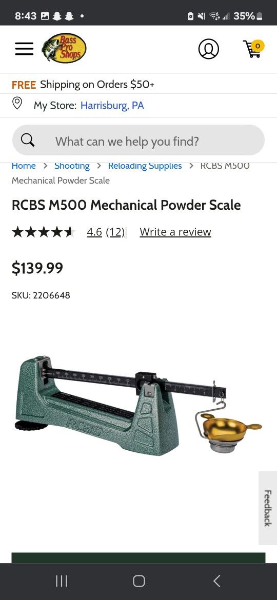 RCBS RELOADING SCALE