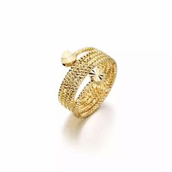 Dubai 24k Gold Filled Heart Ring