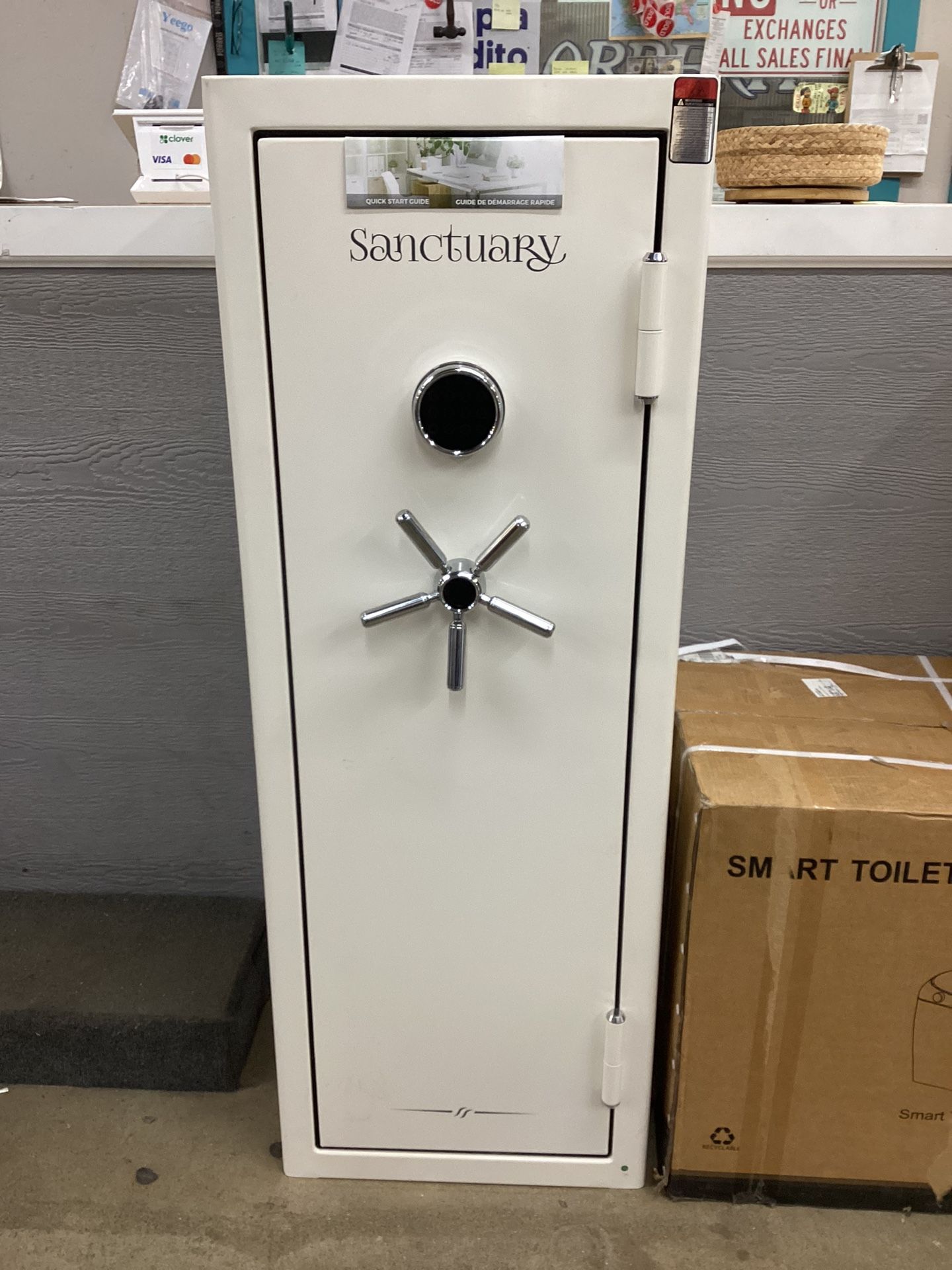 Sanctuary Executive Fire and Waterproof Home and Office Safe, Bone White