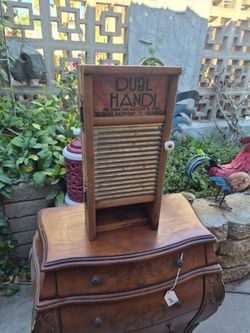 Vintage Style Laundry Washboard Cabinet