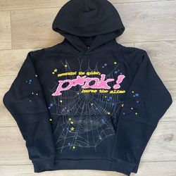Black And Pink P*nk Sp5der Hoodie 