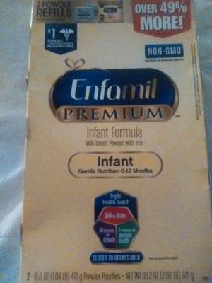 Photo 33.2 OZ BOX OF ENFAMIL PREMIUM INFANT FORMULA ** HALF PRICE ** UNOPENED