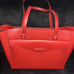 michael kors leather tote bag