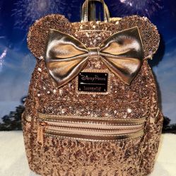 Disney Rose Gold Loungefly Backpack