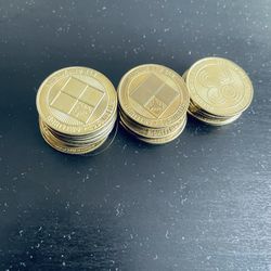 22 of EightyTwo arcade coins 