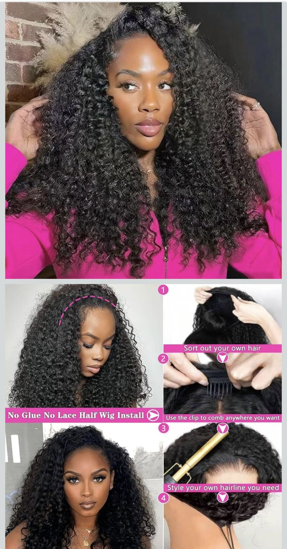 Half Wig Human Hair
