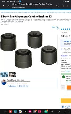 Eibach 5.66050K Pro-Alignment Kit Dodge ChargerNew