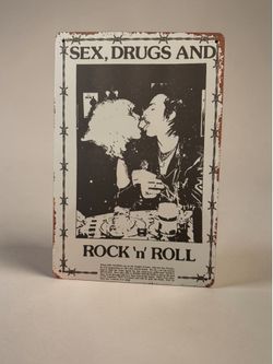 Sid and Nancy Metal Sign