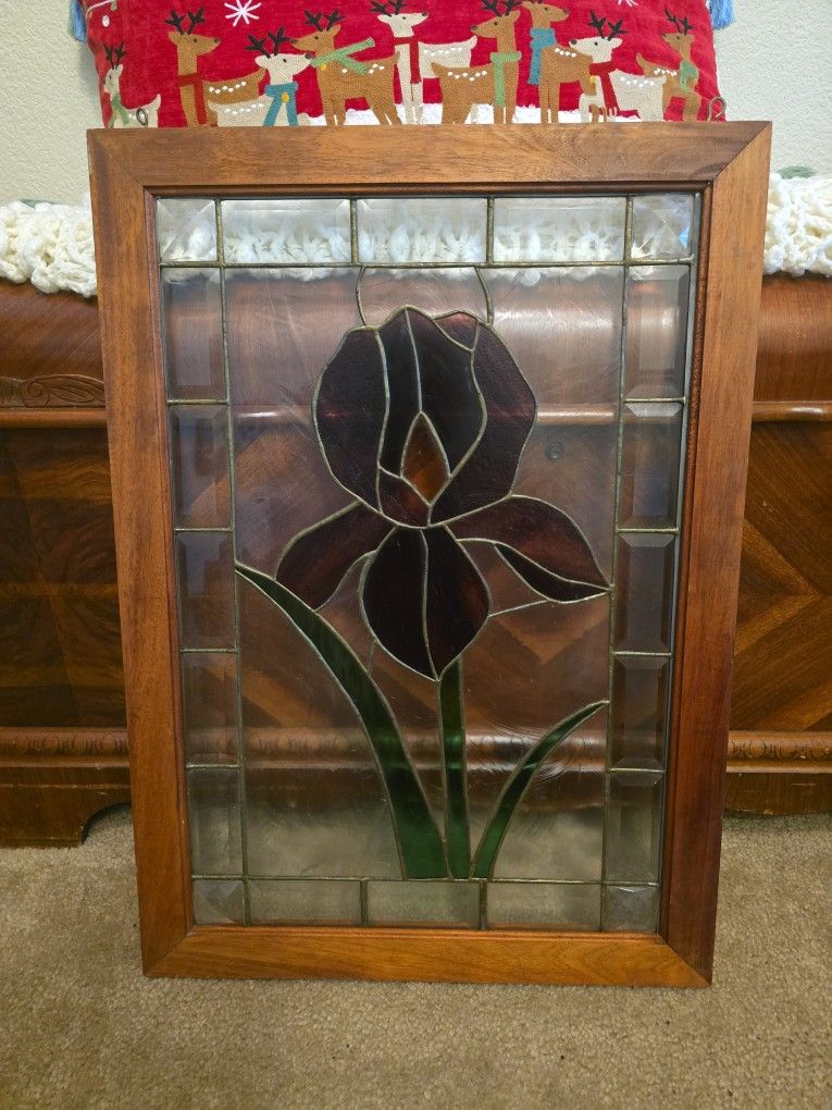 Vintage Stained Glass Decorative Piece - Natomas