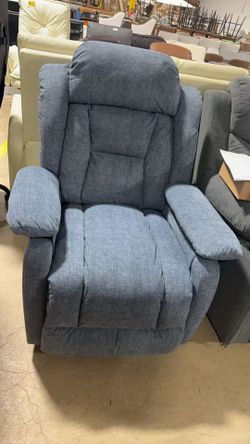 🔥Gelloan Power Lift Recliner Chair for Elderly with Vibration Massage and Lumbar Heating Electric Oversized Single Sofa for Living Room,Blue $260