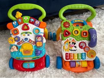 VTech Sit-to-Stand Learning Walkers – Set of 2 Brand New