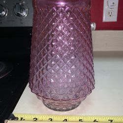 Vintage Pink Glass Vase