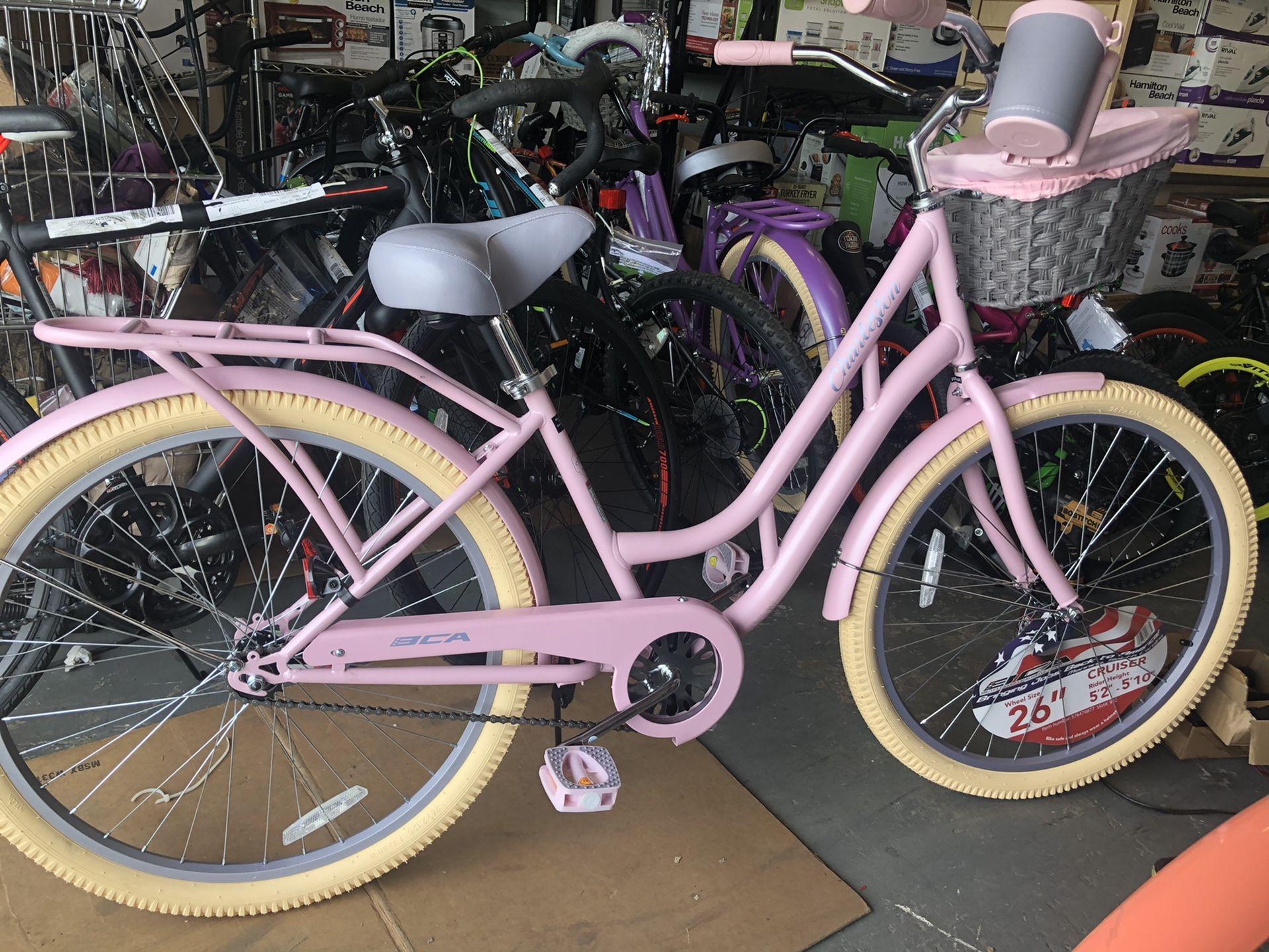 26" Ladies' BCA Charleston Cruiser Bike, Pink