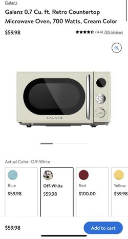 Galanz 0.7 cu. ft. Retro Countertop Microwave Oven, 700 Watts