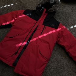Red North Face Winter Coat 