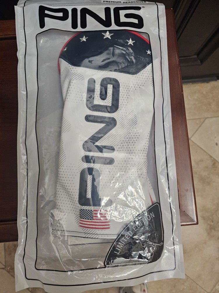Ping Patriot Driver Headcover Limited Edition USA Flag Camo Stars Red White Blue