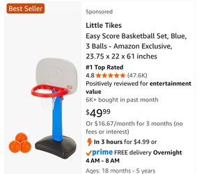 Little tykes, basketball hoop