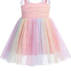 1st Birthday Dress Rainbow