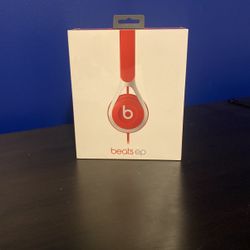 Beats Ep Wired On-Ear Headphones - Battery Free for Unlimited Listening, Built in Mic and Controls - Red