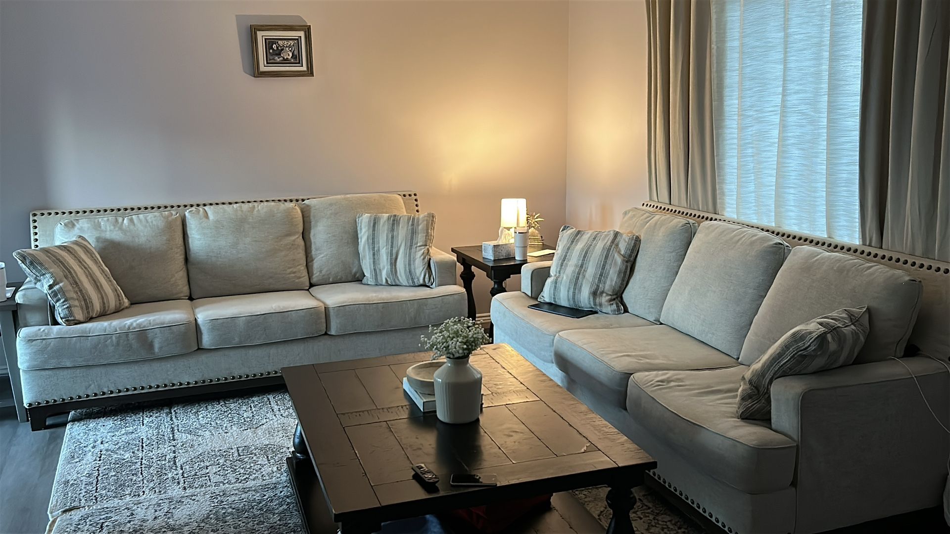Ashley Furniture Grey Couch Two Set 