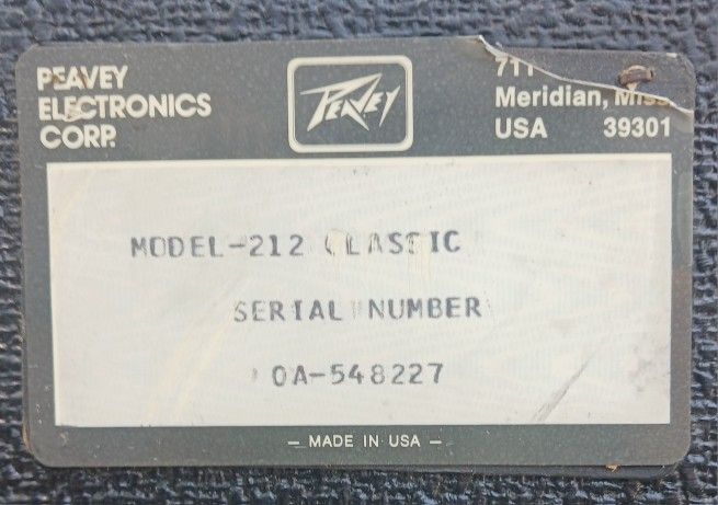 Peavey 212 Classic VT Series