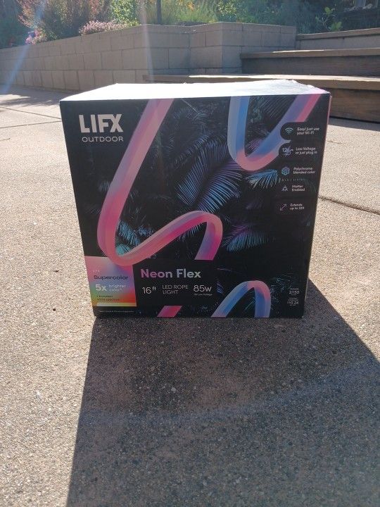 LIFX Outdoor Neon Flex 16 ft LED Rope Light - 85W - Lifx Supercolor 5X Brighter