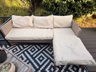 Outdoor furniture couch and table