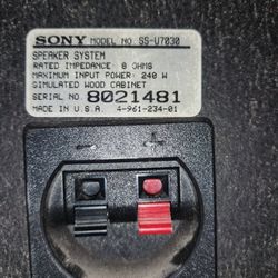 Sony Ss-u7030 15 Inch Home Speakers 