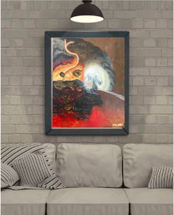 Lord of the Rings inspired acrylic painting