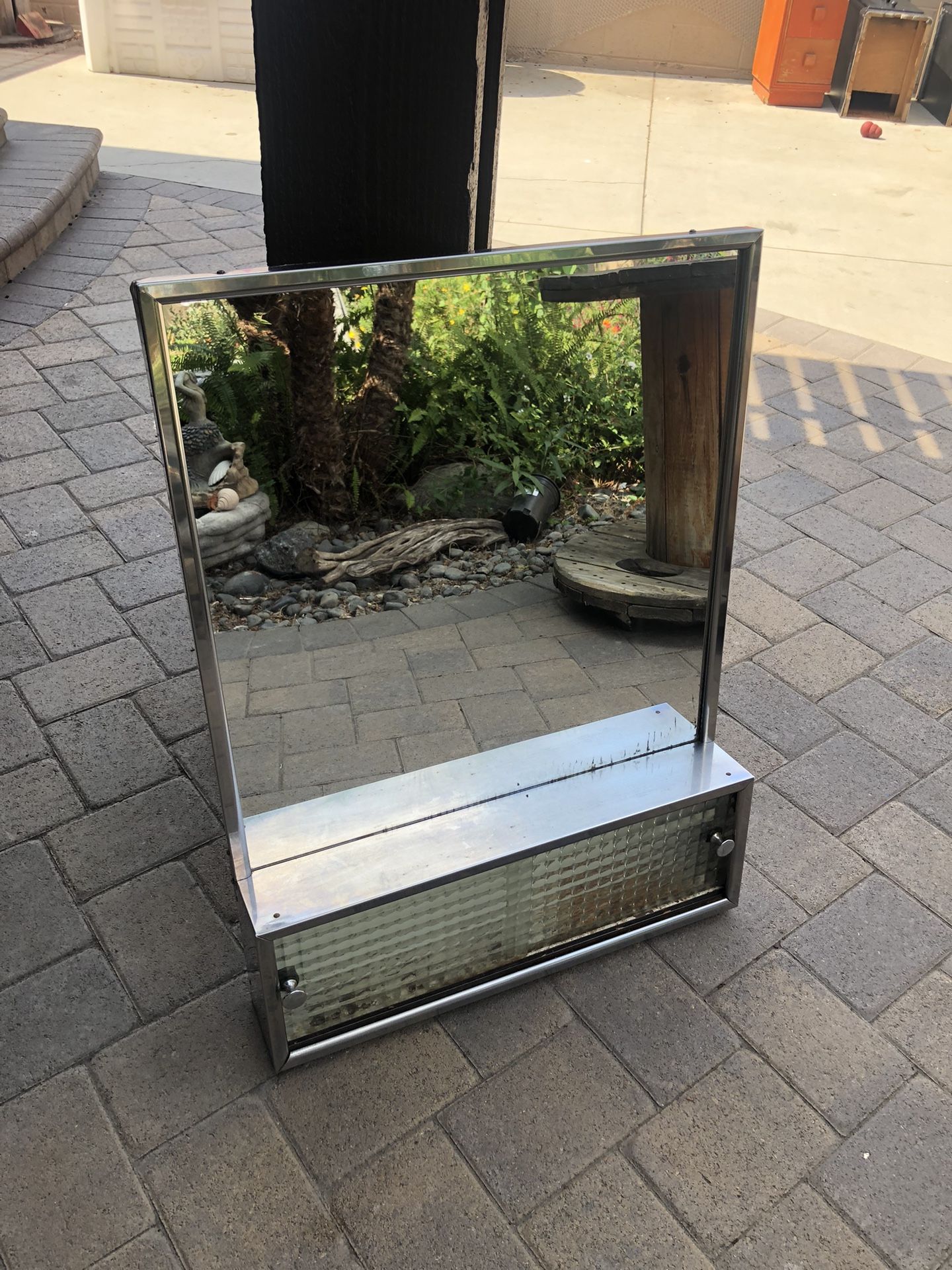 MID CENTURY Medicine Cabinet W/Mirror